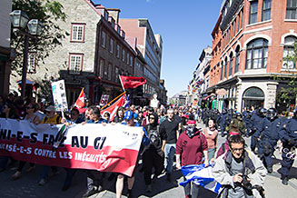 Manifestation du 9 juin à Québec, surveillée de près par l’antiémeute